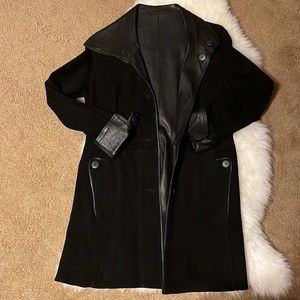 One of a kind Reversible Black Leather Coat. 100% genuine leather.